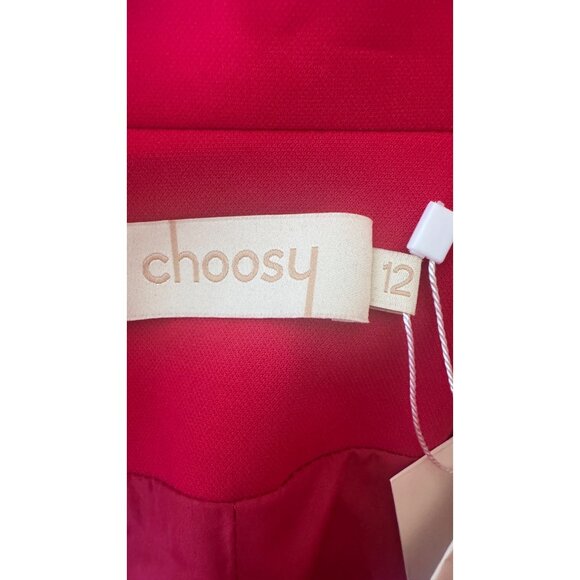 2/$30 NWT Choosy Size 12 Deep Rose Pink Double Breasted Betsy Blazer - Picture 5 of 16